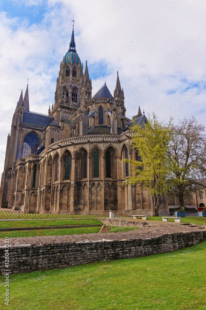 Cathedral of Our Lady of Bayeux at Calvados Normandy