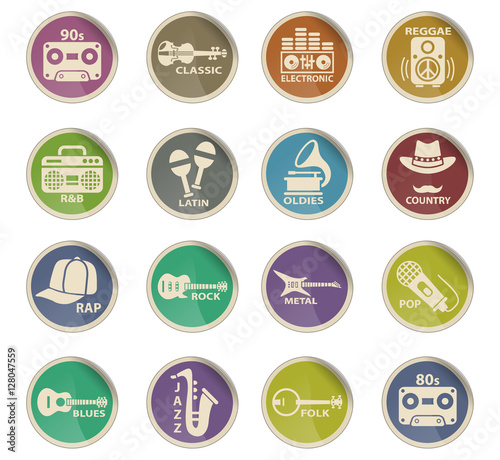 musical genre web icons