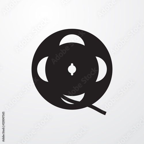 camera tape icon illustration