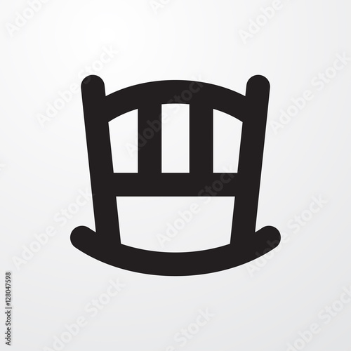 baby bed icon illustration