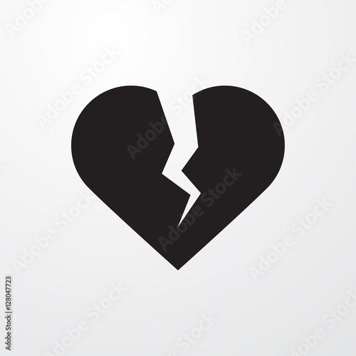 broken heart icon illustration