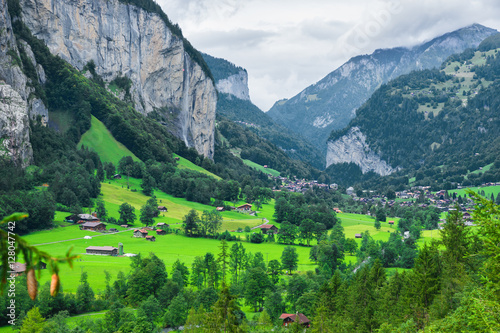 Chalet in Lauterbrunnen valley in Bern canton Switzerland