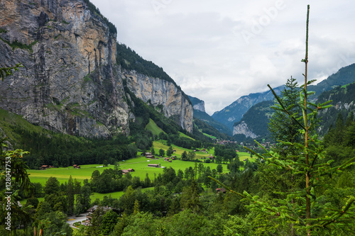 Chalet in Lauterbrunnen valley in Bern canton in Switzerland