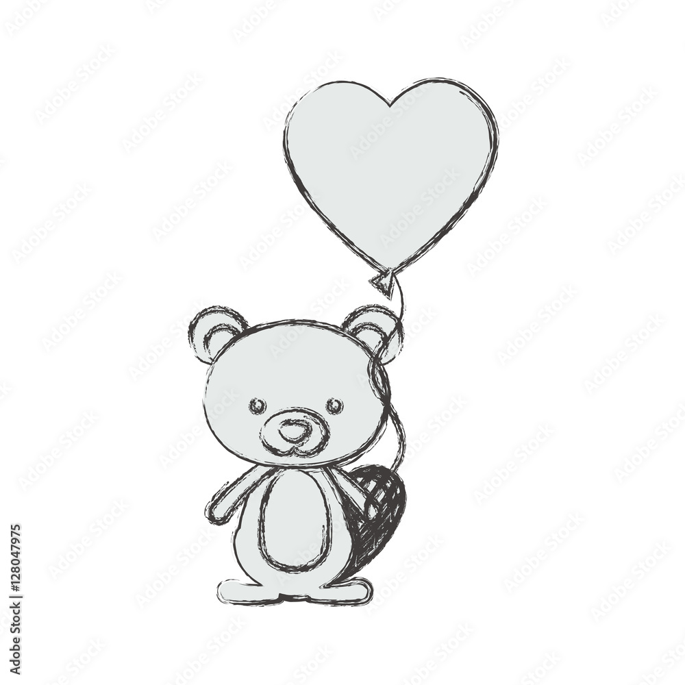 Beaver cartoon in love icon. Animal cute adorable creature and friendly theme. Isolated design. Vector illustration Beaver cartoon in love icon. Animal cute adorable creature and friendly theme. Isolated design. Vector illustration