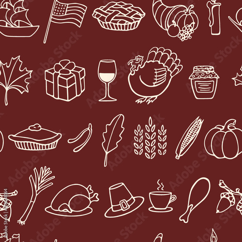 Thanksgiving seamless pattern © petrovskaya
