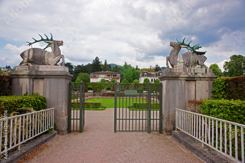 Entrance gate at Lichtentaler Allee park in Baden Baden photo