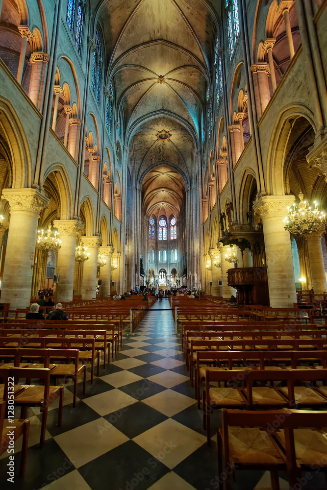 Interior of Sainte-Chapelle Paris