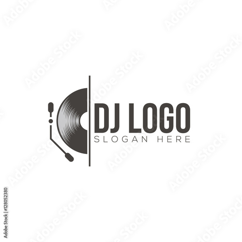 DJ Logo design vector