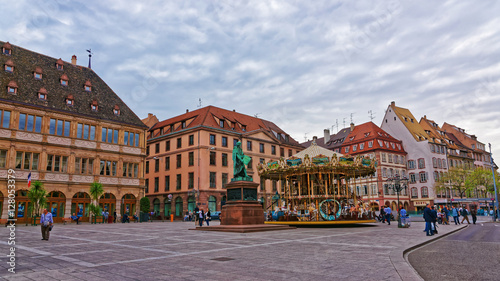 Place Gutenberg Square in Strasbourg of France