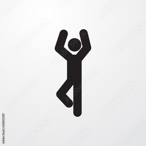 man doing exercises icon il...