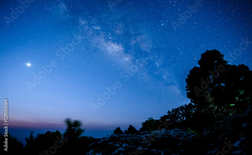 Milky Way. Beautiful night sky