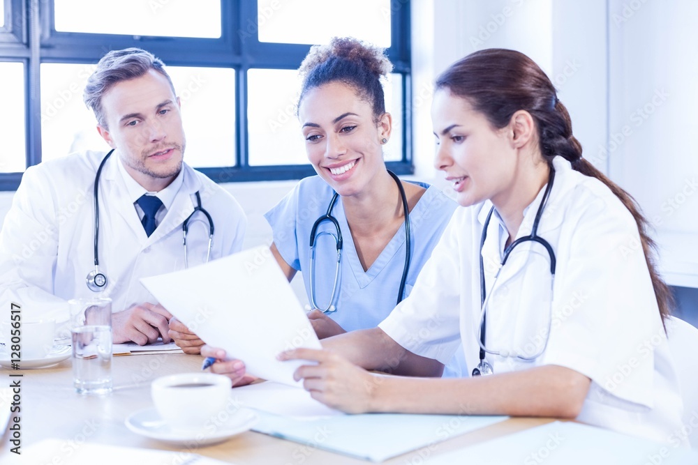 Medical team discussing in meeting Medical team discussing in meeting