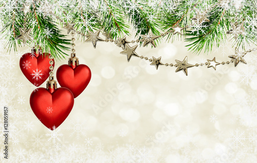 Christmas garlands with sta...
