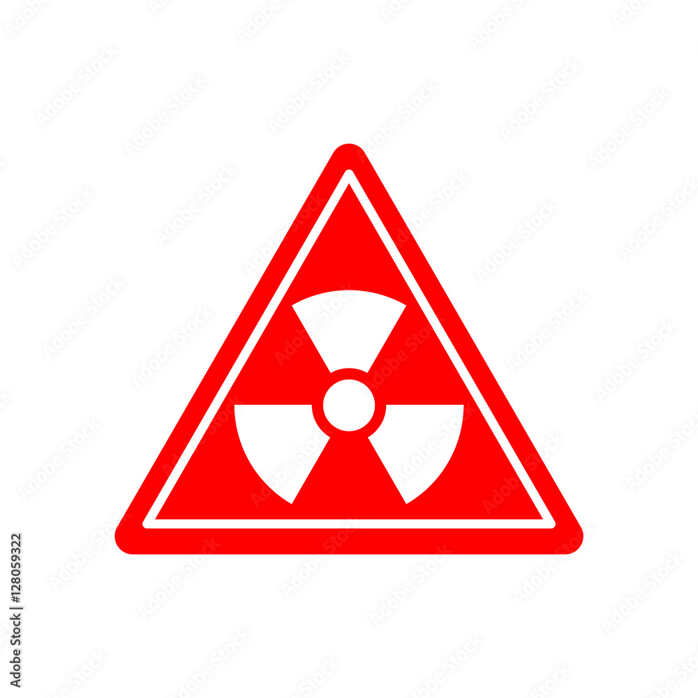 Radiation Danger sign. Caution chemical hazards. Warning sign of Radiation Danger sign. Caution chemical hazards. Warning sign of