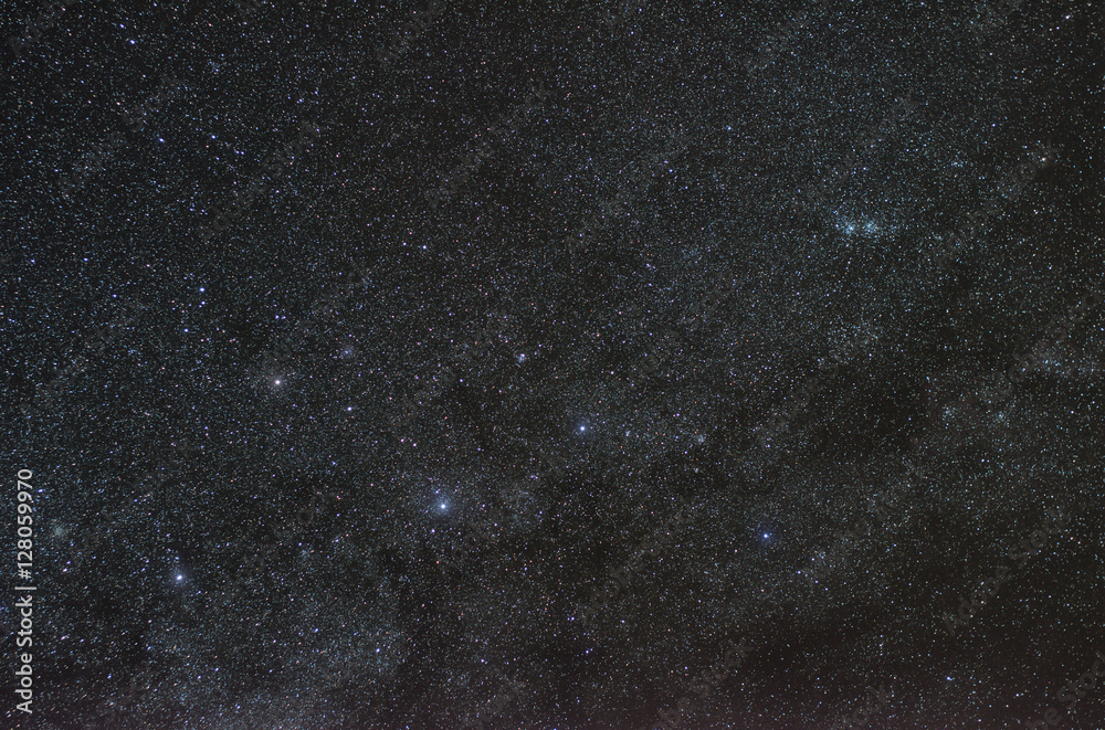 Star field with the constellation of Cassiopeia with visible open double cluster, H and Chi Persei Star field with the constellation of Cassiopeia with visible open double cluster, H and Chi Persei