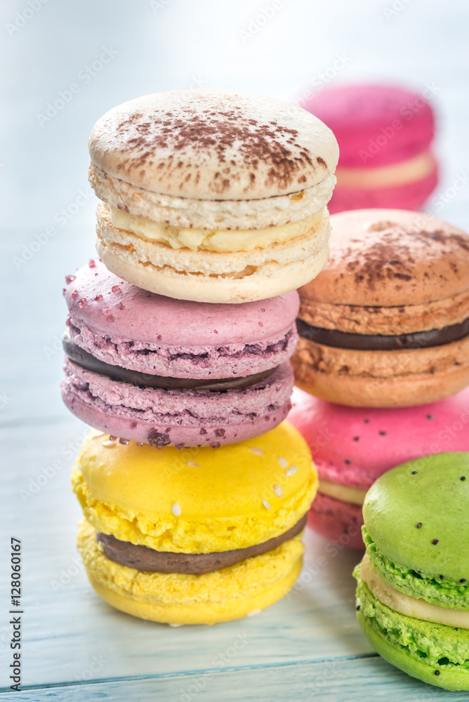 Colorful macarons