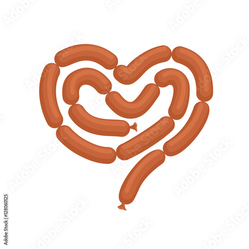 Sausage love. I love banger. Heart delicacy meats