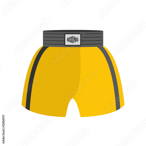 Boxing shorts isolated. boxer Clothing for athlete on white back