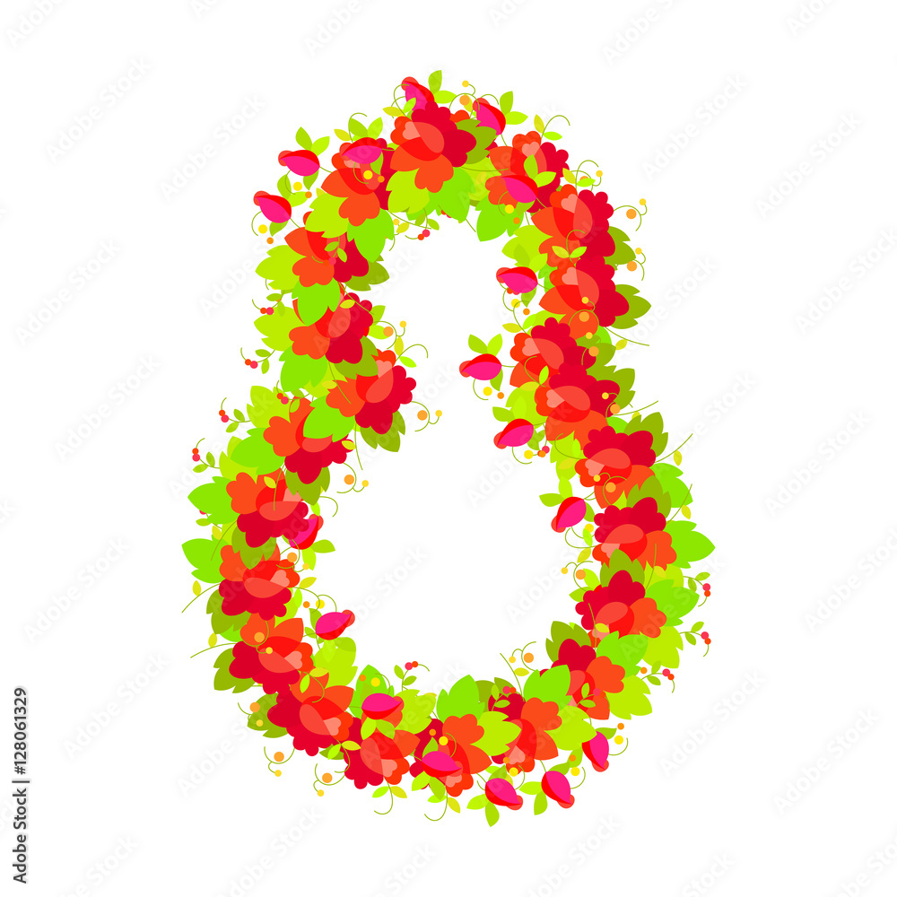 8 March International Womens Day. Holiday symbol. Eight emblem. 8 March International Womens Day. Holiday symbol. Eight emblem.