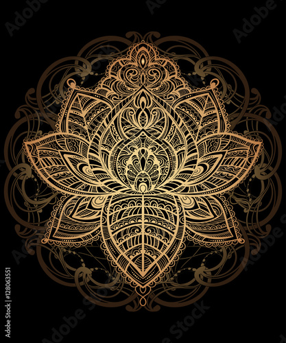 lotos tattoo vector