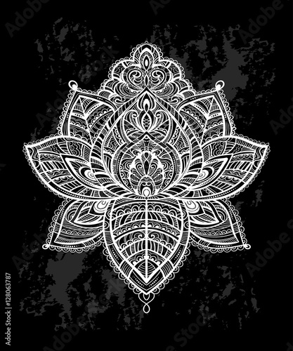 lotos tattoo vector