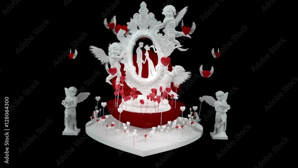 LOVE, VALENTINES DAY, WEDDING Theme. Motion graphics.