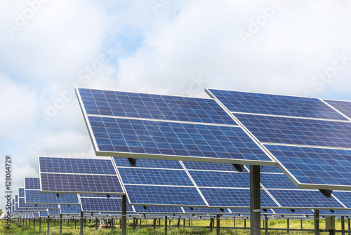 photovoltaics solar panels in solar farm energy from the sun 