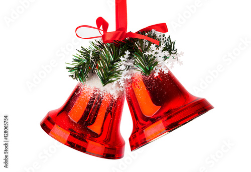 Christmas bells with a red bow