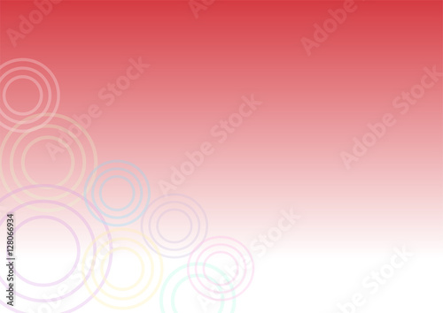 Red cheerful Background With Circles, Vector Illustration