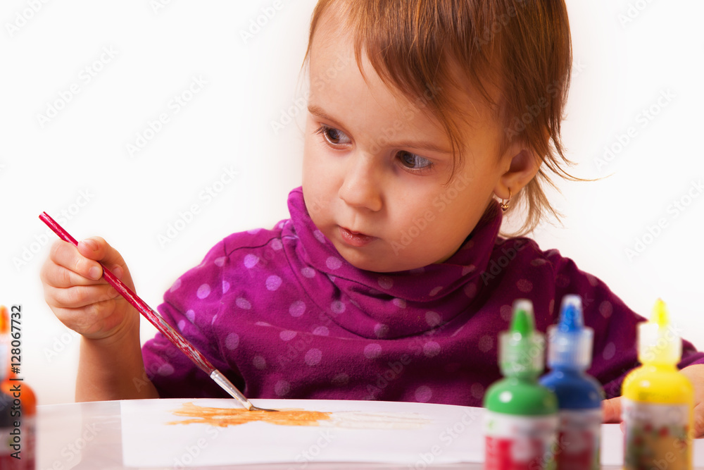 beautiful baby girl learning to draw beautiful baby girl learning to draw