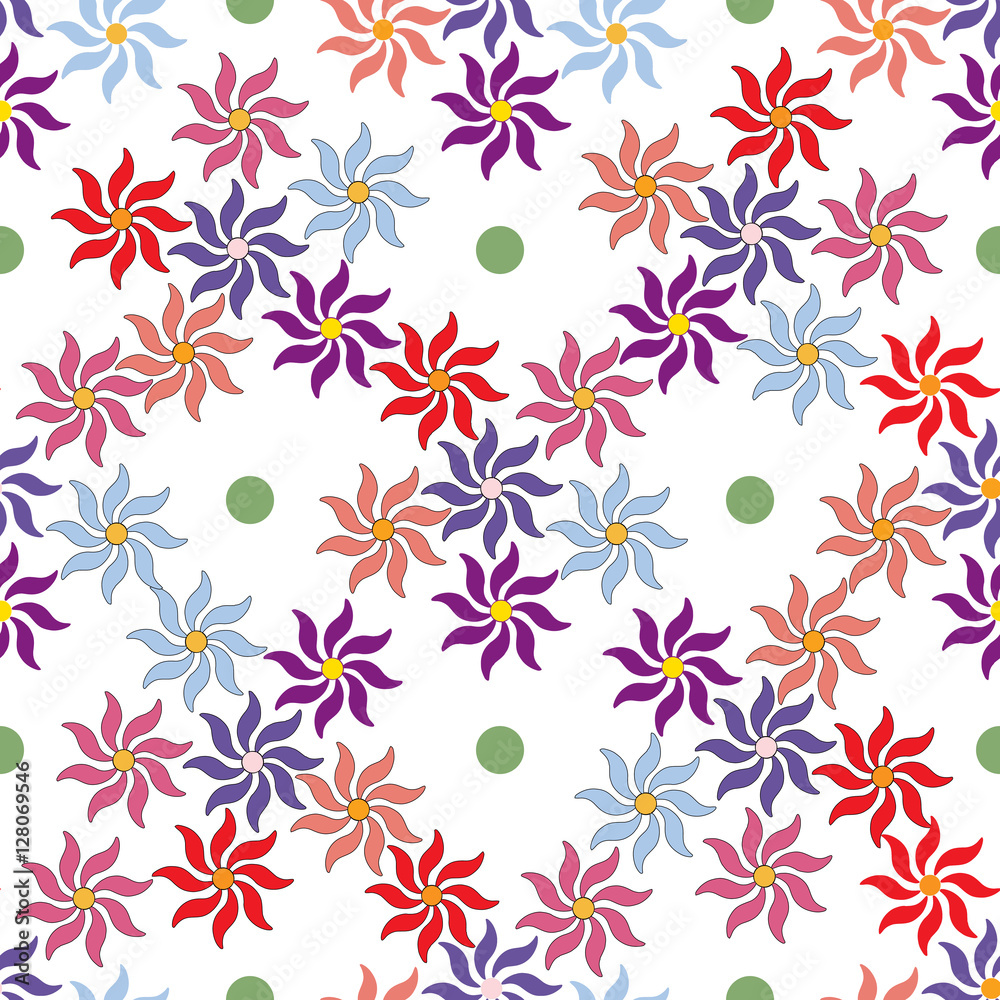 Flower seamless pattern 4