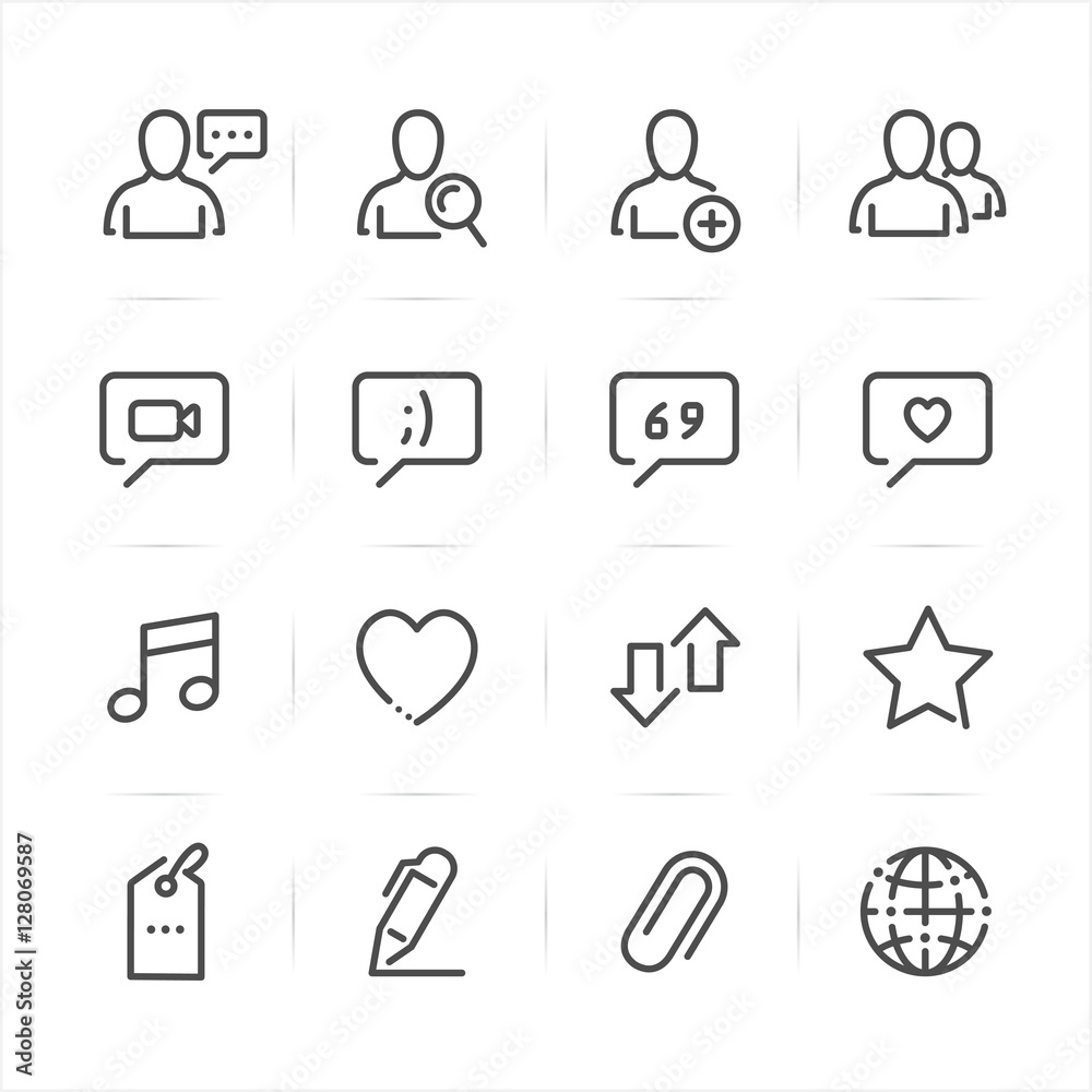 Social Media icons with White Background Social Media icons with White Background