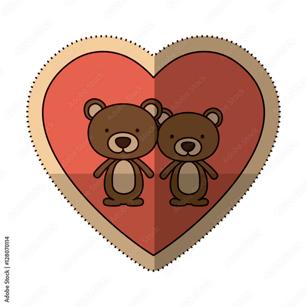 Bear cartoon in love icon. Animal cute adorable creature and friendly theme. Isolated design. Vector illustration Bear cartoon in love icon. Animal cute adorable creature and friendly theme. Isolated design. Vector illustration