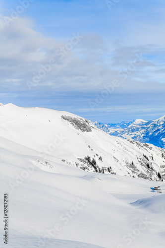 view of the Alps mountains in Switzerland.  Winter Landscape. Pa © EwaStudio