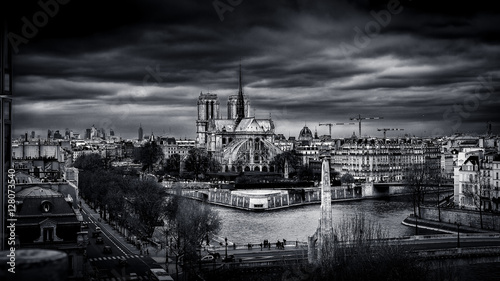 Notre Dame of Paris in B/W ...