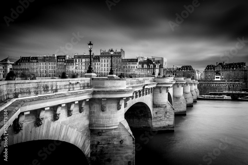 Canvas Print Pont Neuf at Paris in B/W ...