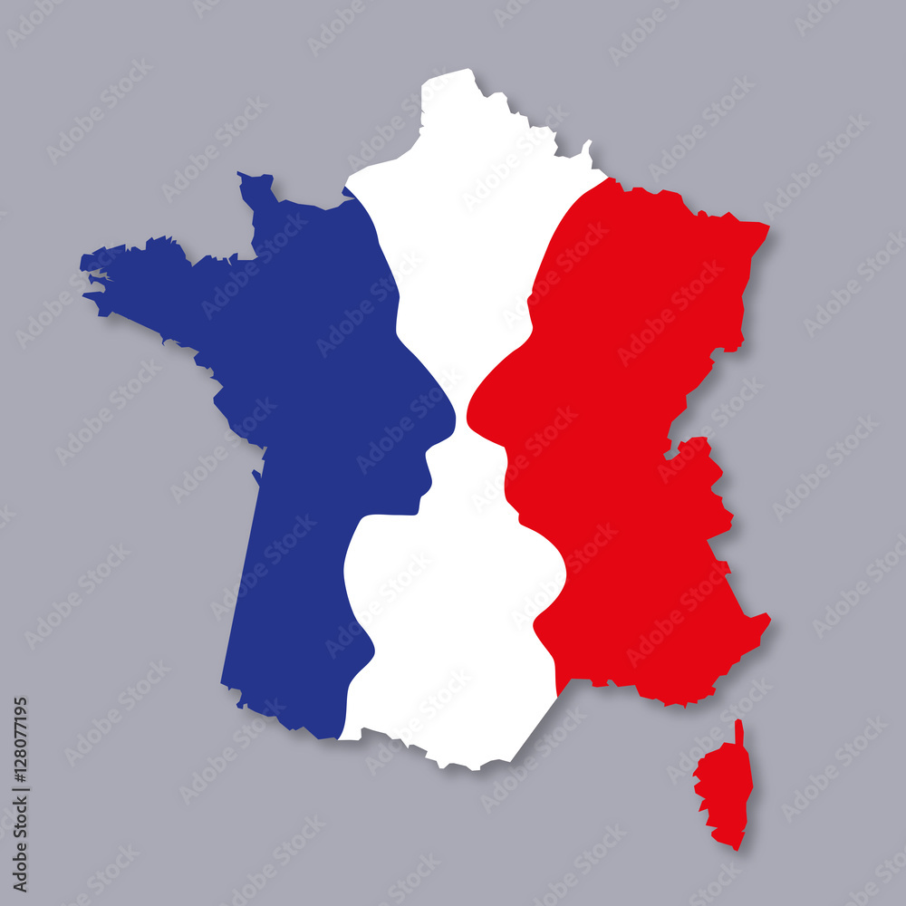 Carte de France - Opposition - Parti