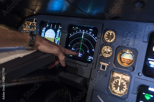 airplane cockpit