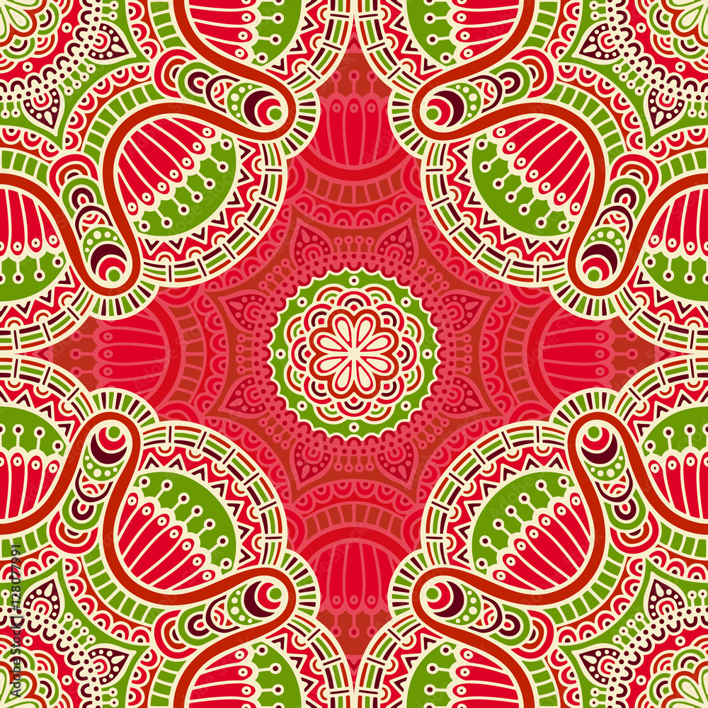 Ethnic floral seamless pattern Ethnic floral seamless pattern