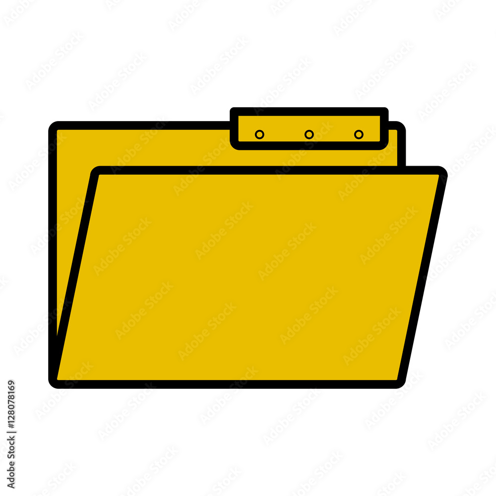 File icon. Folder document data archive and storage theme. Isolated design. Vector illustration