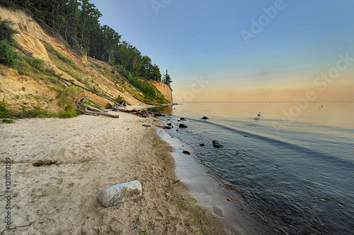 Sea cliffs on the Baltic coast, Gdynia Orlowo, Poland