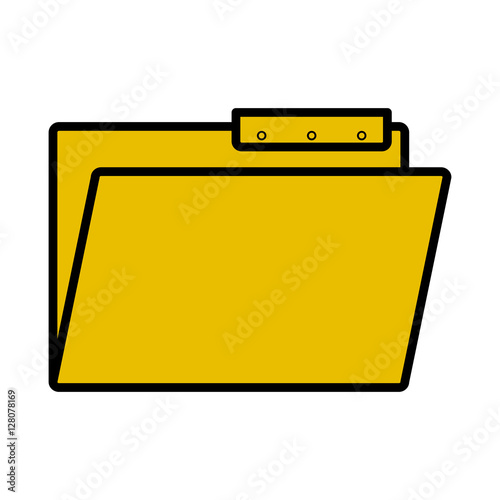 File icon. Folder document data archive and storage theme. Isolated design. Vector illustration