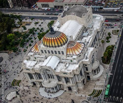 View from above of Palacio de Bellas Artes (Fine Arts Palace) - Mexico City, Mexico