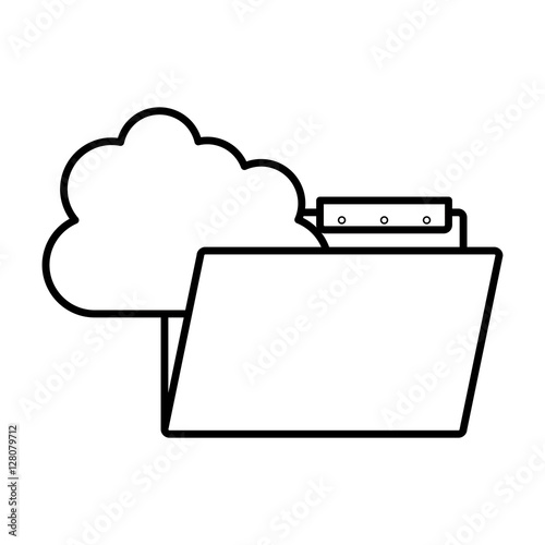 File icon. Folder document data archive and storage theme. Isolated design. Vector illustration