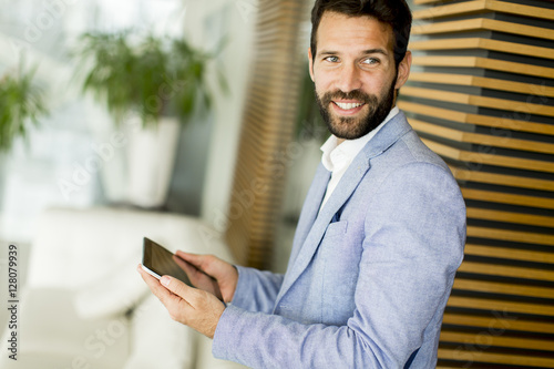 Businessman with tablet