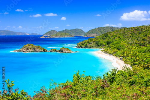 Caribbean,Trunk Bay on St John island, US Virgin Islands © SCStock