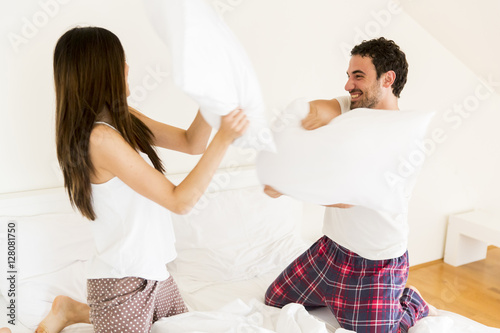 Couple having fun in bed