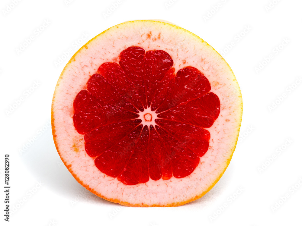 Grapefruit citrus fruit with half isolated on white with clipping path Grapefruit citrus fruit with half isolated on white with clipping path