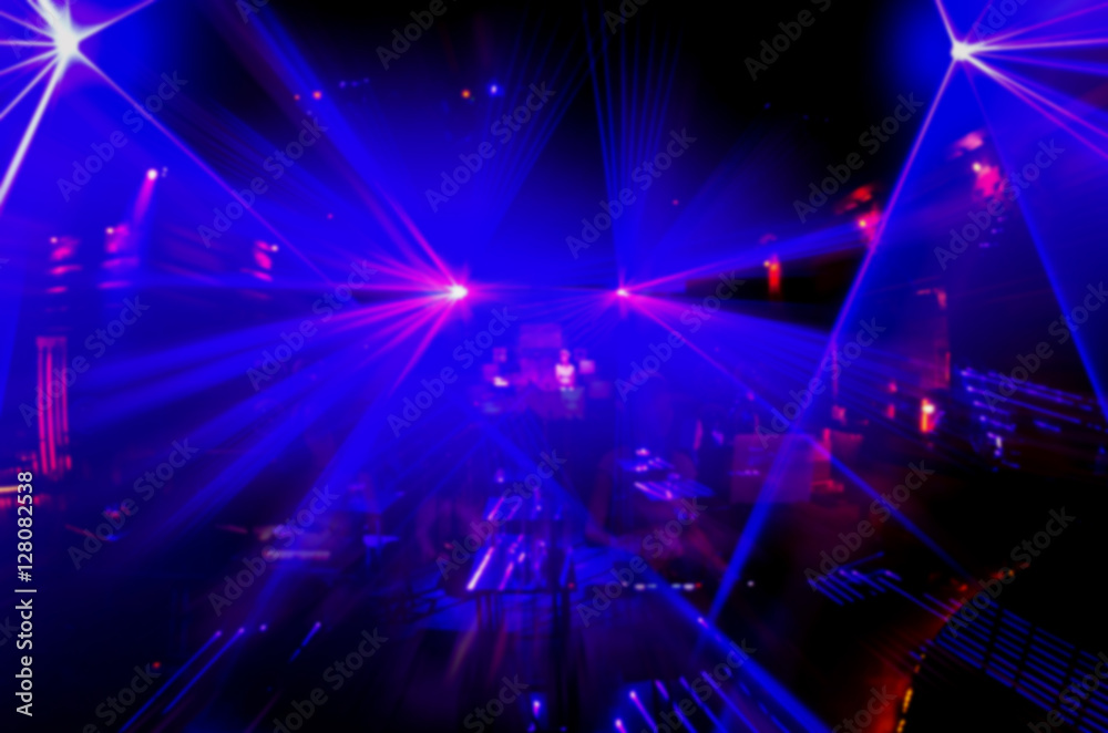 blur Abstract image of disco lights.lights in club party.