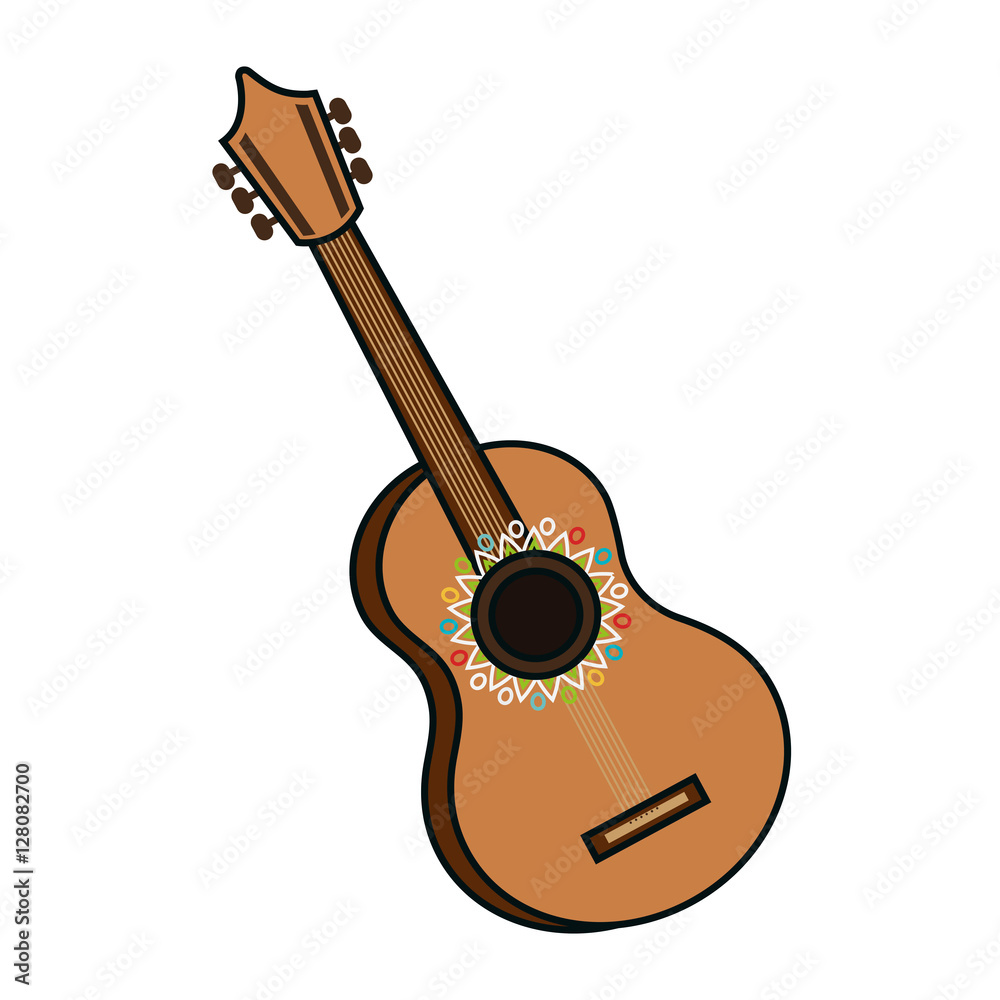 Fototapeta premium guitar instrument musical icon vector illustration design